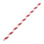 Canutillos de papel Fiesta Green biodegradables color rojo a rayas
