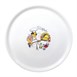 Plato para pizza de 330mm de porcelana Saturnia con decoración de chef