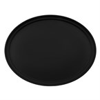 Bandeja Cambro Camtread negra ovalada de fibra de vidrio antideslizante