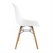 Silla Arlo Bolero de polipropileno blanca con patas de varilla (Juego de 2)