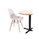 Silla Arlo Bolero de polipropileno blanca con patas de varilla (Juego de 2)