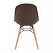 Silla Arlo Bolero de polipropileno café con patas de varilla (Juego de 2)