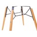 Silla Arlo Bolero de polipropileno café con patas de varilla (Juego de 2)