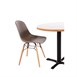 Silla Arlo Bolero de polipropileno café con patas de varilla (Juego de 2)