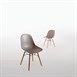 Silla Arlo Bolero de polipropileno café con patas de varilla (Juego de 2)