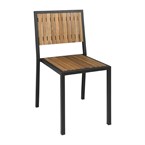 Silla de acero y madera acacia Bolero (Caja 4)