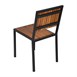 Silla de acero y madera acacia Bolero (Caja 4)