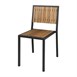 Silla de acero y madera acacia Bolero (Caja 4)