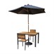 Silla de acero y madera acacia Bolero (Caja 4)