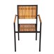 Silla con brazos de acero y madera acacia Bolero (Caja 4)