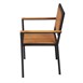 Silla con brazos de acero y madera acacia Bolero (Caja 4)