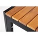 Mesa cuadrada de acero y madera de acacia Bolero de 800mm