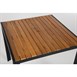 Mesa cuadrada de acero y madera de acacia Bolero de 800mm