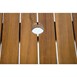 Mesa cuadrada de acero y madera de acacia Bolero de 800mm