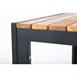 Mesa cuadrada de acero y madera de acacia Bolero de 800mm