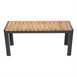 Bancos rectangulares de acero y madera de acacia de 1000mm (Pack de 2)
