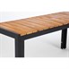 Bancos rectangulares de acero y madera de acacia de 1000mm (Pack de 2)