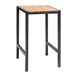 Mesa cuadrada para bar de acero y madera de acacia Bolero de 600mm