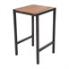 Mesa cuadrada para bar de acero y madera de acacia Bolero de 600mm