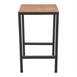 Mesa cuadrada para bar de acero y madera de acacia Bolero de 600mm