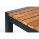 Mesa cuadrada para bar de acero y madera de acacia Bolero de 600mm