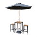 Taburetes de bar negros de acero y madera de acacia (Pa ck de 2)