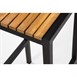 Taburetes de bar negros de acero y madera de acacia (Pa ck de 2)