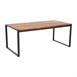 Mesa rectangular industrial de madera de acacia y acero Bolero de 1800mm