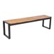 Banco industrial de acero y madera de acacia Bolero de 1600mm (Pack de 2)
