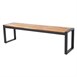 Banco industrial de acero y madera de acacia Bolero de 1600mm (Pack de 2)
