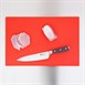 Tabla de cortar Hygiplas de baja densidad antibacteriana roja