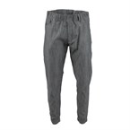 Pantalón para chef Chefworks Urban blanco y negro de raya fina