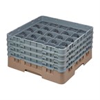 Estante Cambro beige de 25 compartimentos para vasos de altura máxima de 215mm