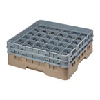 Cesta cristalería Cambro Camrack beige 36 compartimentos vasos hasta 133(Al)mm