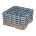 Cesta cristalería Cambro Camrack beige 36 compartimentos vasos hasta 215(Al)mm