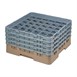 Cesta cristalería Cambro Camrack beige 36 compartimentos vasos hasta 215(Al)mm