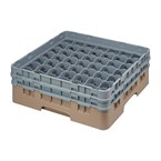 Cesta cristalería Cambro Camrack beige 49 compartimentos vasos hasta 133(Al)mm