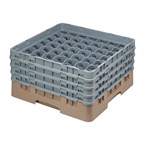 Cesta cristalería Cambro Camrack beige 49 compartimentos vasos hasta 215(Al)mm