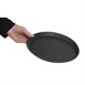 Bandeja Cambro Camtread antideslizante redonda negra de fibra de vidrio