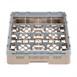 Bandeja Cambro Cam de 16 compartimentos de vidrio color beige de altura máxima de 92mm