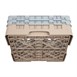 Bandeja Cambro Cam de 16 compartimentos de vidrio color beige de altura máxima de 133mm
