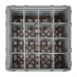 Bandeja Cambro Cam de 16 compartimentos de vidrio color beige de altura máxima de 257mm