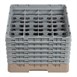Bandeja Cambro Cam de 16 compartimentos de vidrio color beige de altura máxima de 298mm
