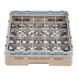 Bandeja Cambro Cam de 25 compartimentos de vidrio color beige de altura máxima de 92mm