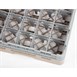 Bandeja Cambro Cam de 25 compartimentos de vidrio color beige de altura máxima de 133mm