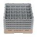 Bandeja Cambro Cam de 25 compartimentos de vidrio color beige de altura máxima de 257mm
