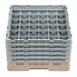 Bandeja Cambro Cam de 36 compartimentos de vidrio color beige de altura máxima de 257mm