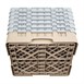 Bandeja Cambro Cam de 36 compartimentos de vidrio color beige de altura máxima de 298mm