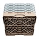 Bandeja Cambro Cam de 49 compartimentos de vidrio color beige de altura máxima de 257mm