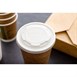 Tapas planas compostables Vegware para recipientes de comida caliente 230ml
